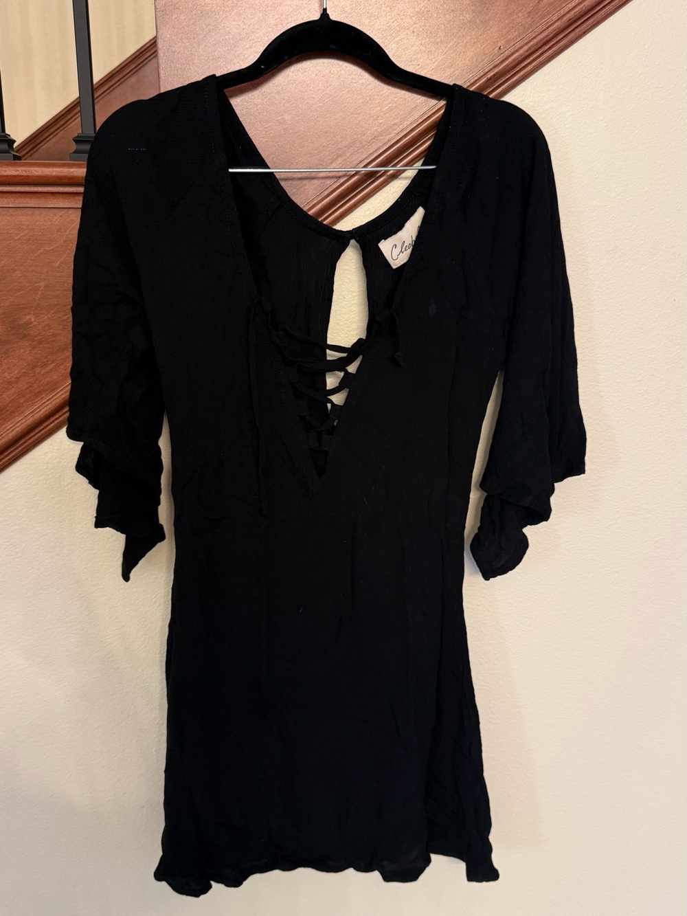 Cleobella Black Long sleeve Mini Dress